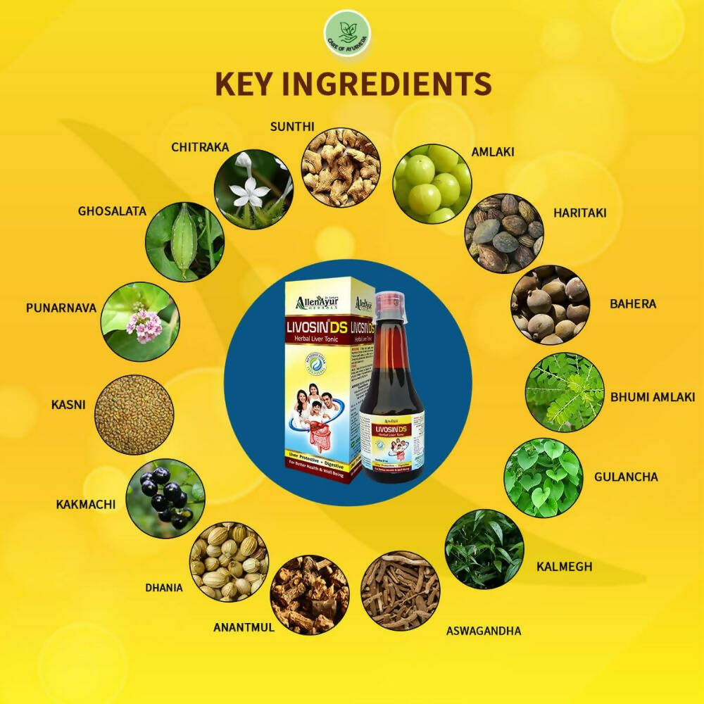 Dr. Sarkar's Allen Ayur Herbals Livosin DS Tonic - Distacart