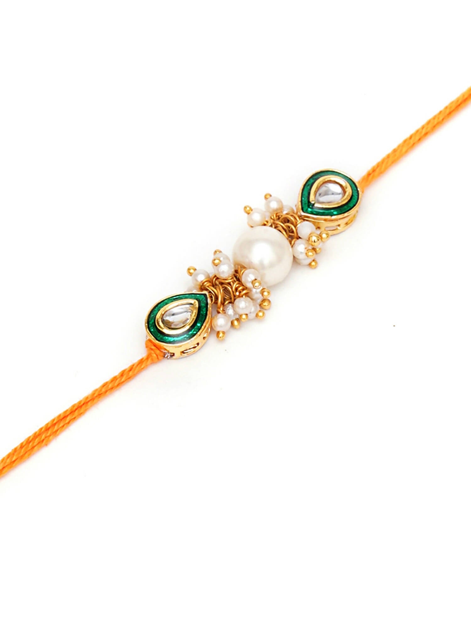 Designer kundan Rakhi - Ruby Raang - Distacart