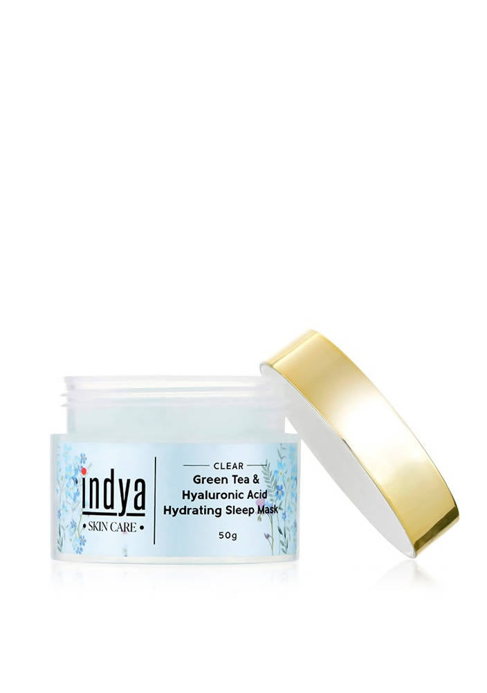Indya Green Tea & Hyaluronic Acid Hydrating Sleep Mask