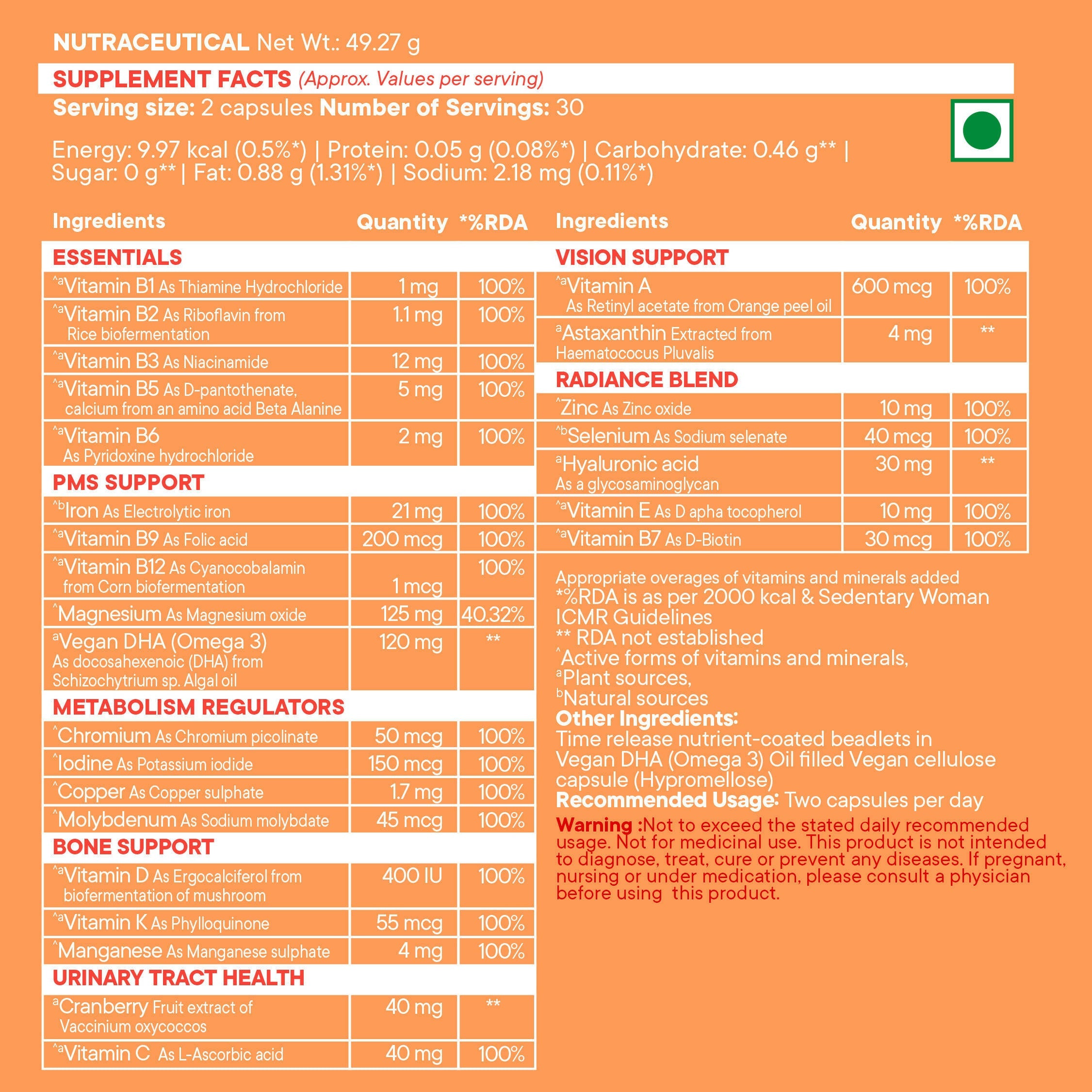 Wellbeing Nutrition Slow | Multivitamin for Her Capsules - Distacart