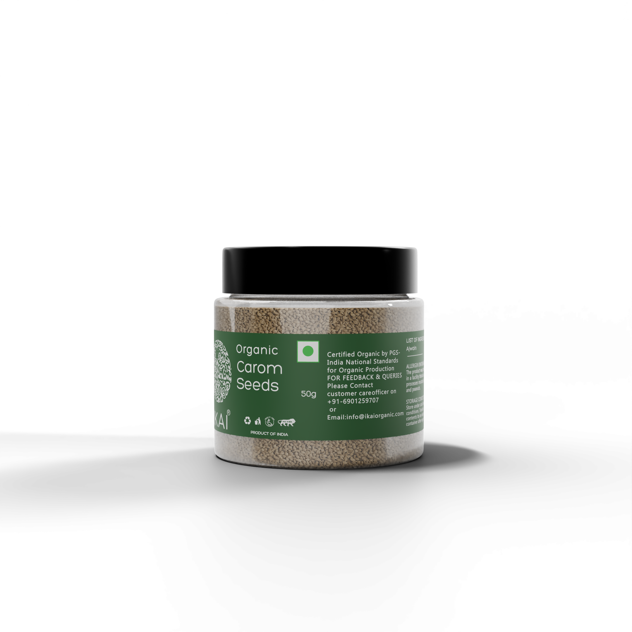 3 - Organic Carom Seeds - 50g