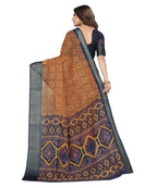 Vamika Cotton Orange Jari Border Bollywood Style Saree (VASU ORANGE) - Distacart
