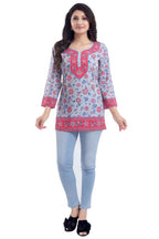 Snehal Creations Ash Gray Faux Crepe Short Kurti Tunic
