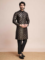 Vastranavya Traditional Festival Wear Pure Silk Thread & Sequence Embroidered Work Kurta
