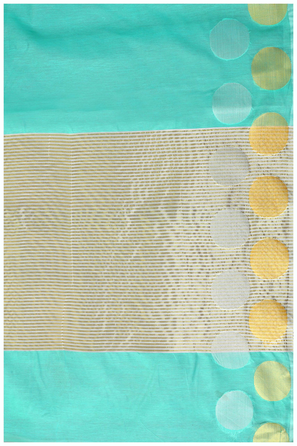 Mimosa Women's Turquoise Blue Kanchipuram Cotton Saree - Distacart