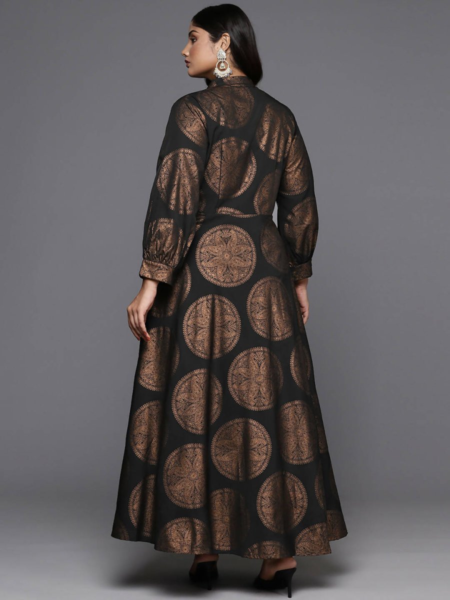 Ahalyaa Women's Traditional wear Ethnic Dress - Black - Distacart