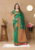 Vedant Vastram Green Color Banarasi Silk Saree - Green