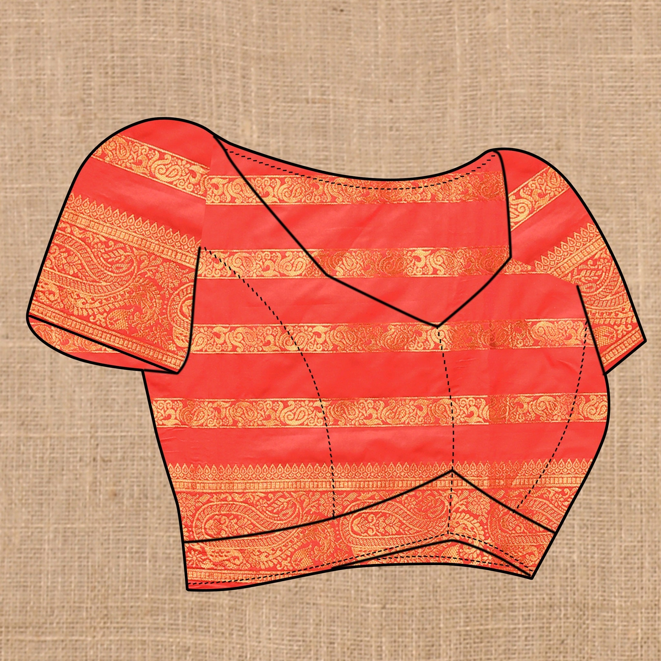Vedant Vastram Red Color Banarasi Silk Saree - Red