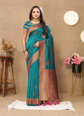 Vedant Vastram See Green Color Banarasi Silk Saree - See Green