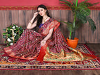 Vedant Vastram Maroon Color Kanjeevaram Silk Saree - Maroon