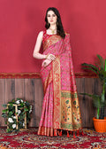 Vedant Vastram Pink Color Kanjeevaram Silk Saree - Pink