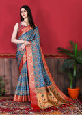 Vedant Vastram Royal Blue Color Kanjeevaram Silk Saree - Royal Blue