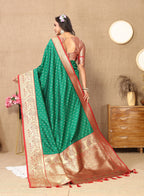 Vedant Vastram Green Color Kanjeevaram Silk Saree - Green - Distacart