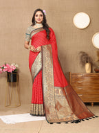 Vedant Vastram Red Color Kanjeevaram Silk Saree - Red - Distacart