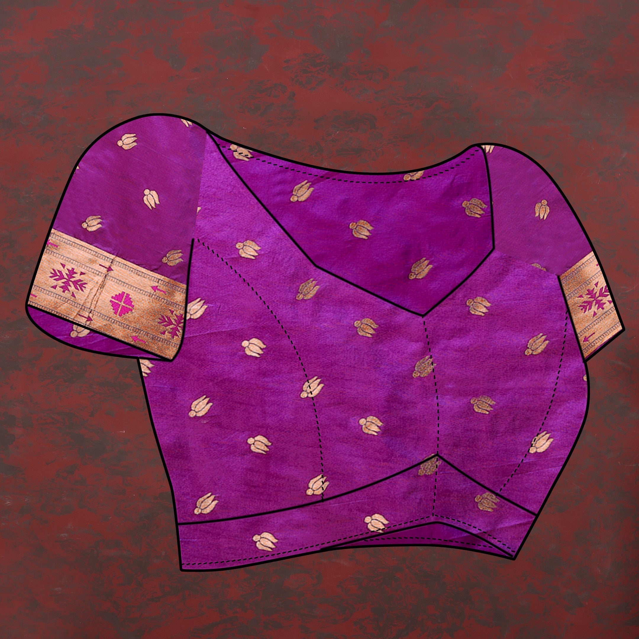 Vedant Vastram Purple Color Paithani Silk Saree - Purple
