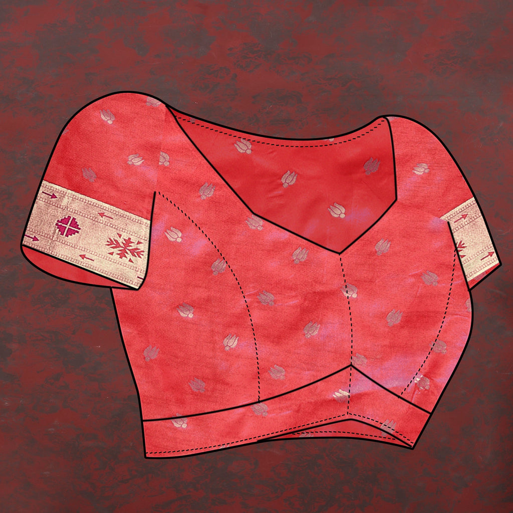 Vedant Vastram Red Color Paithani Silk Saree - Red