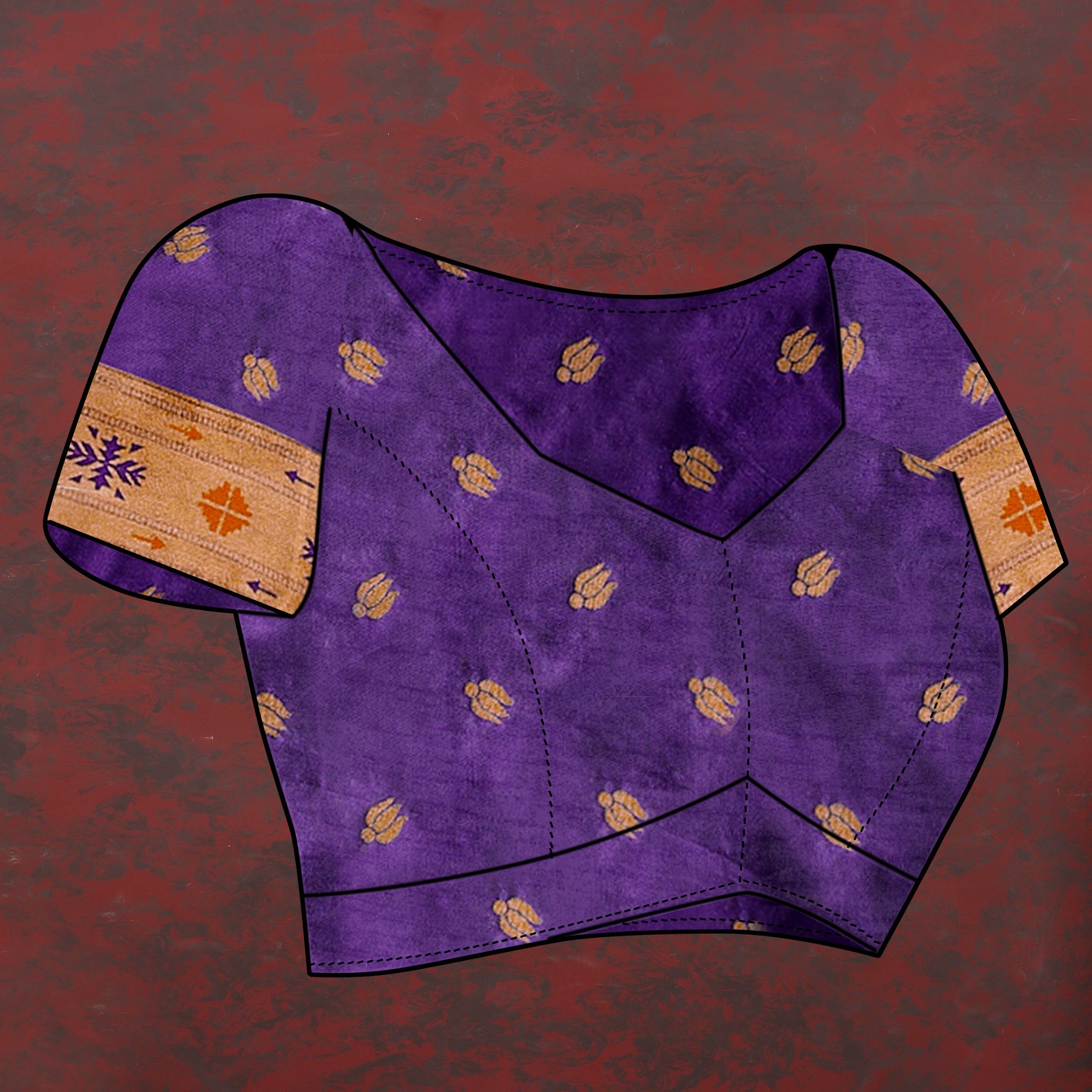 Vedant Vastram Violet Color Paithani Silk Saree - Violet