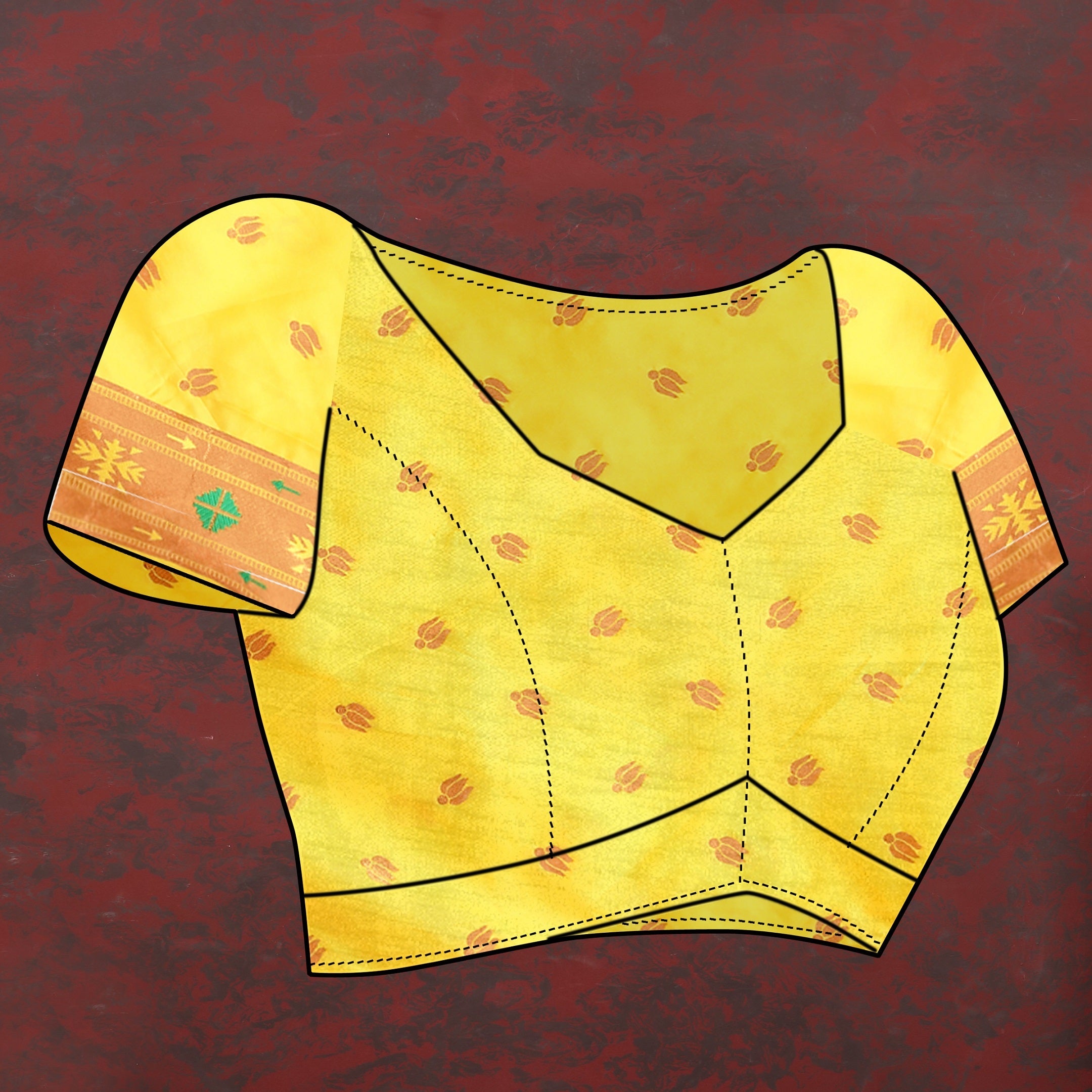 Vedant Vastram Yellow Color Paithani Silk Saree - Yellow