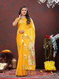 Vedant Vastram Mustard Color Paithani Silk Saree - Mustard
