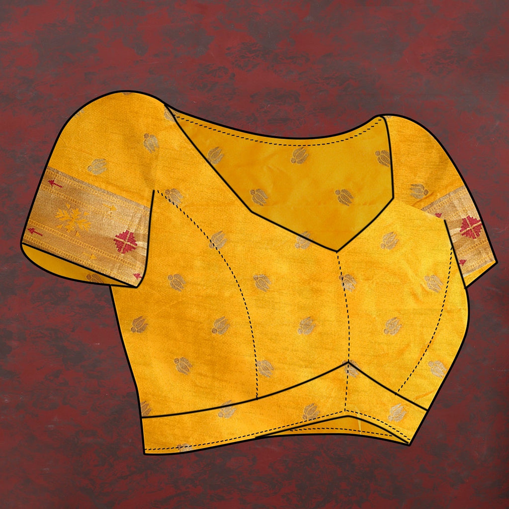 Vedant Vastram Mustard Color Paithani Silk Saree - Mustard