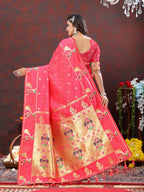 Vedant Vastram Peach Color Paithani Silk Saree - Peach
