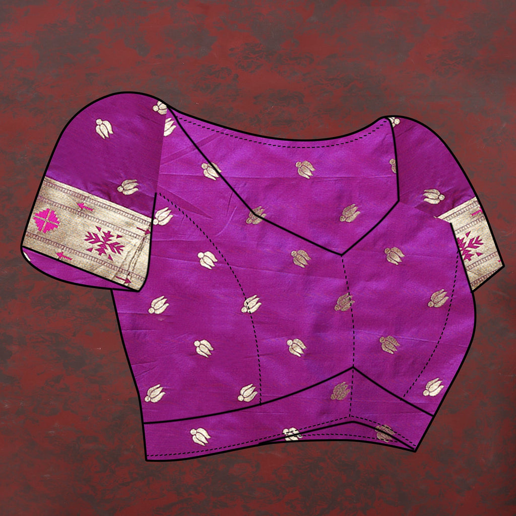 Vedant Vastram Purple Color Paithani Silk Saree - Purple