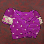 Vedant Vastram Purple Color Paithani Silk Saree - Purple