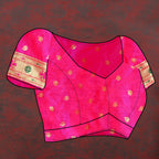 Vedant Vastram Rani Pink Color Paithani Silk Saree - Rani Pink