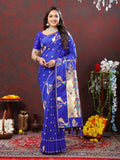 Vedant Vastram Royal Blue Color Paithani Silk Saree - Royal Blue