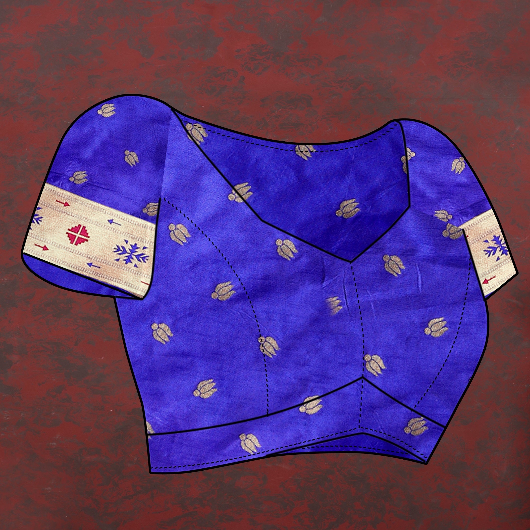 Vedant Vastram Royal Blue Color Paithani Silk Saree - Royal Blue