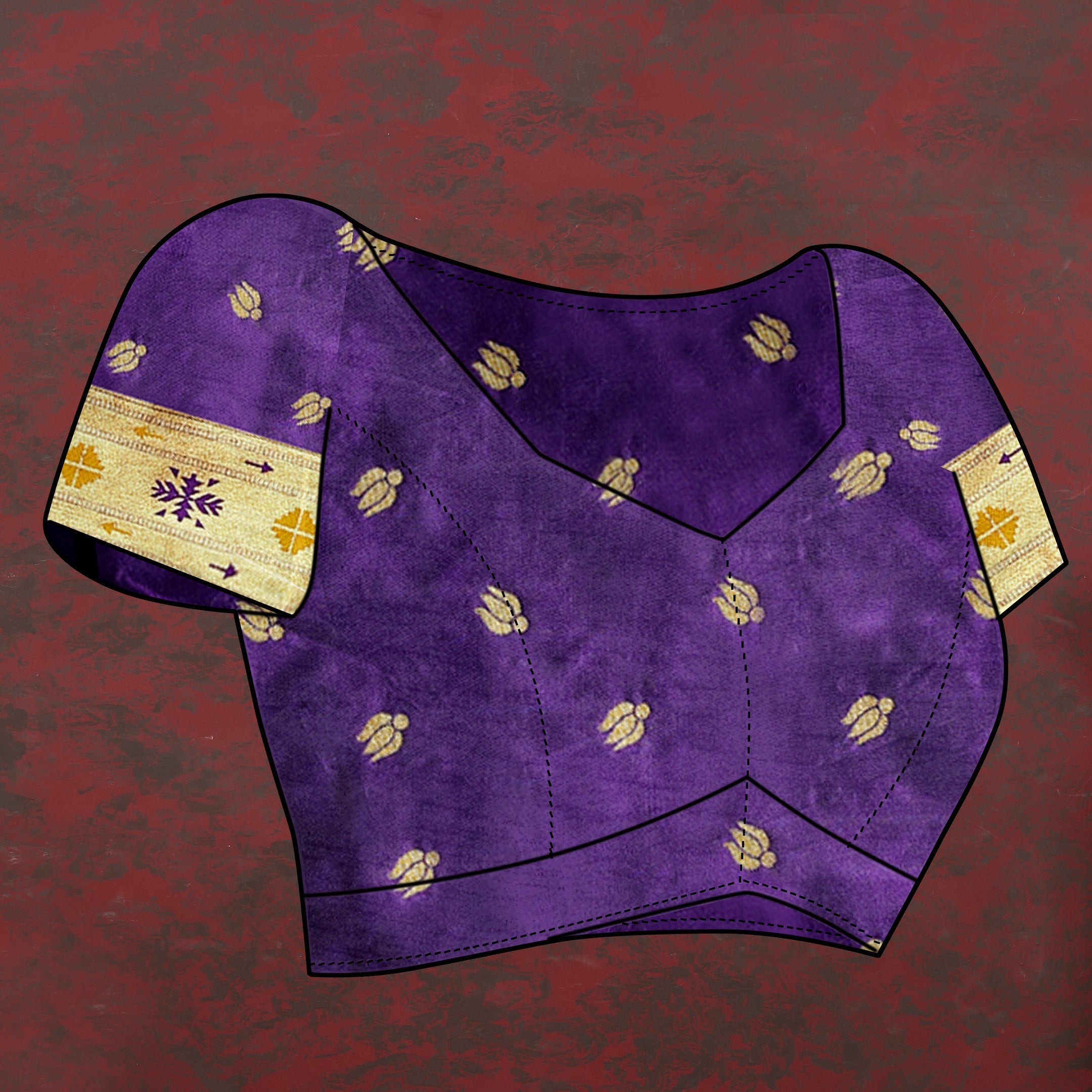 Vedant Vastram Violet Color Paithani Silk Saree - Violet