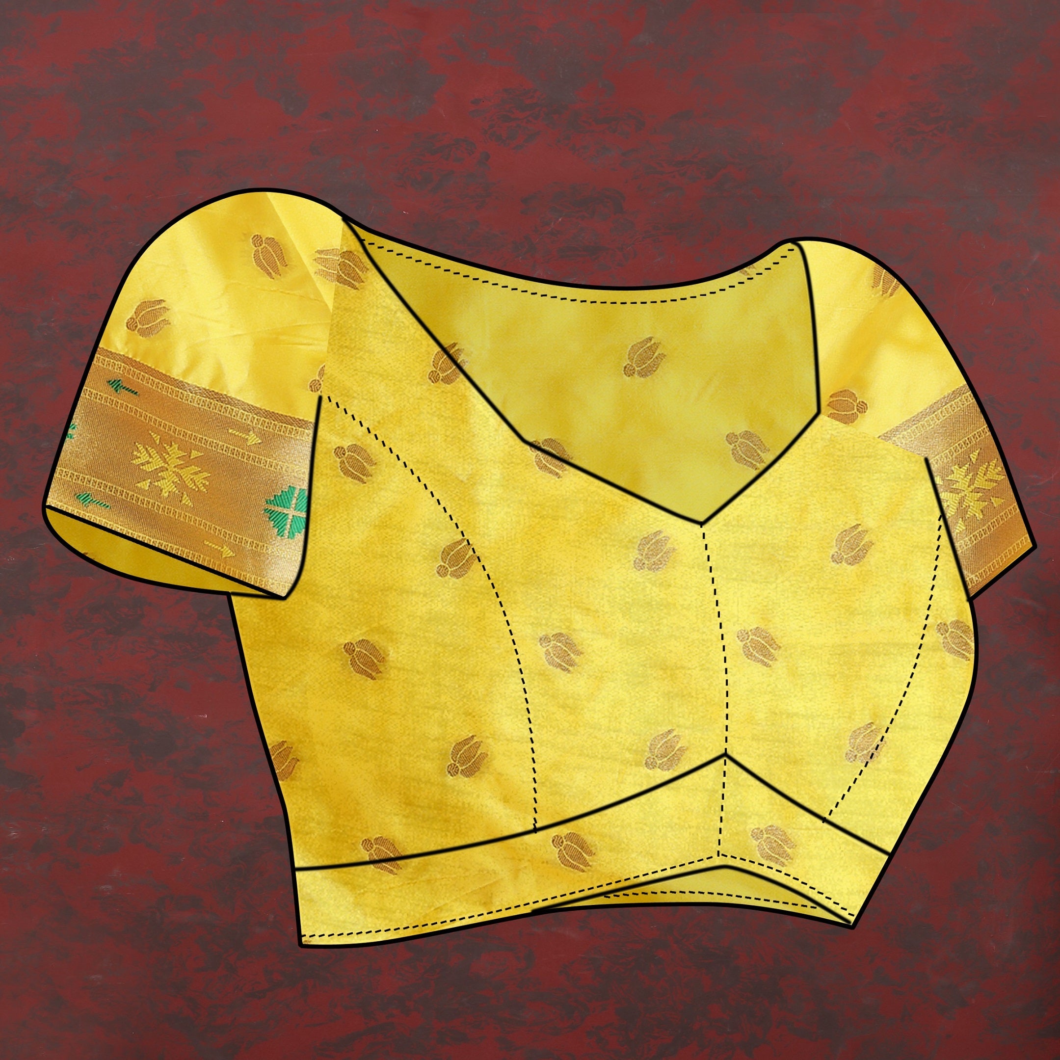 Vedant Vastram Yellow Color Paithani Silk Saree - Yellow