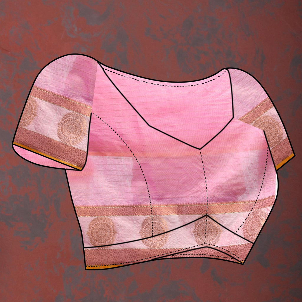 Vedant Vastram Pink Color Kanjeevaram Cotton Silk Saree - Pink