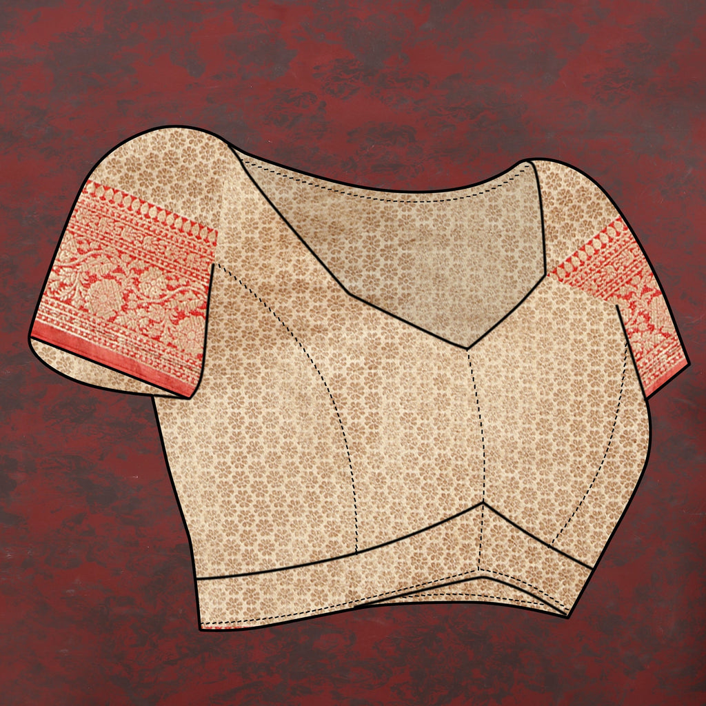 Vedant Vastram Beige Color Banarasi Silk Saree - Beige