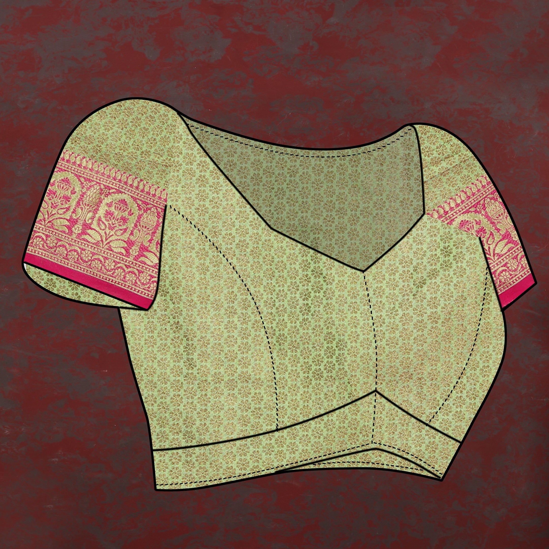 Vedant Vastram Parrot Color Banarasi Silk Saree - Parrot