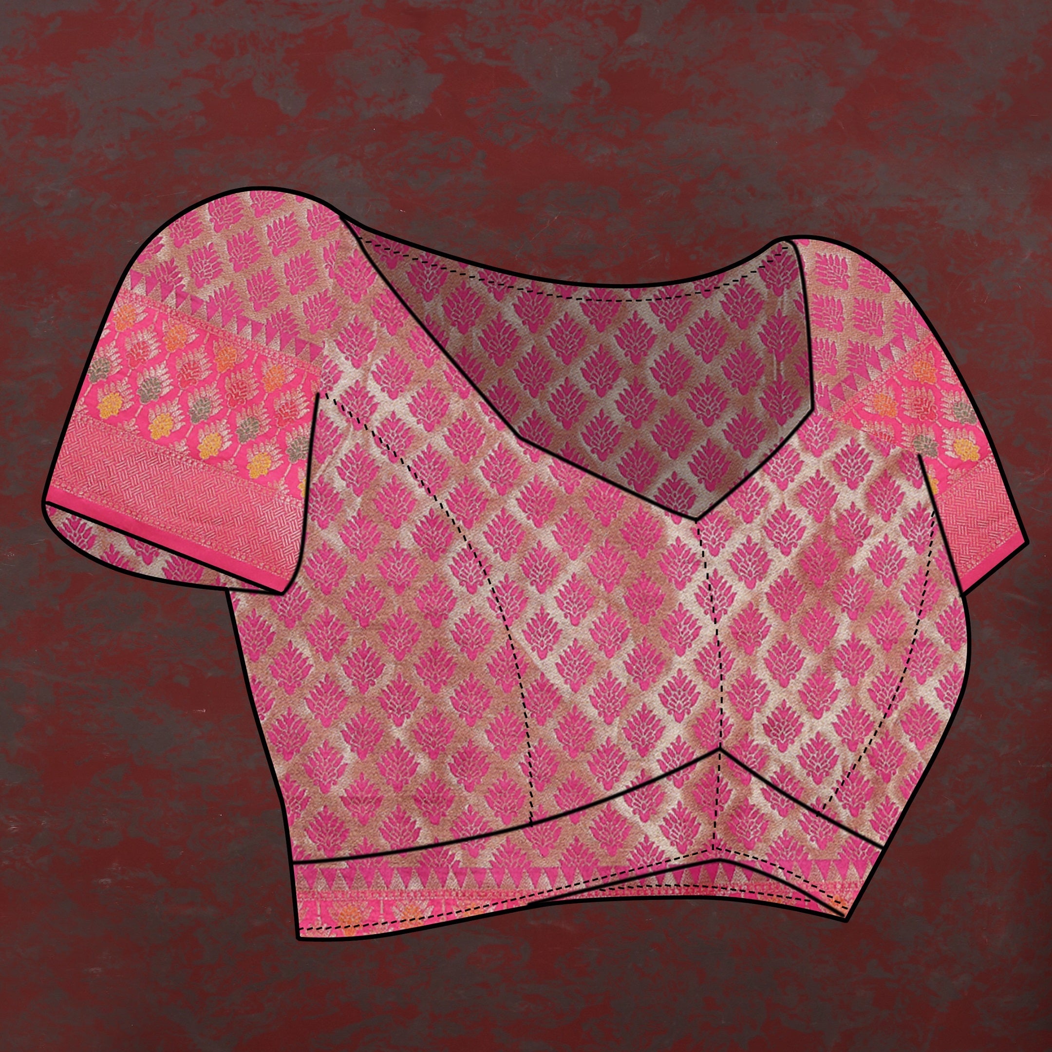 Vedant Vastram Rama Color Kanjeevaram Organza Silk Saree - Rama