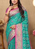 Vedant Vastram See Green Color Kanjeevaram Patola Silk Saree - See Green