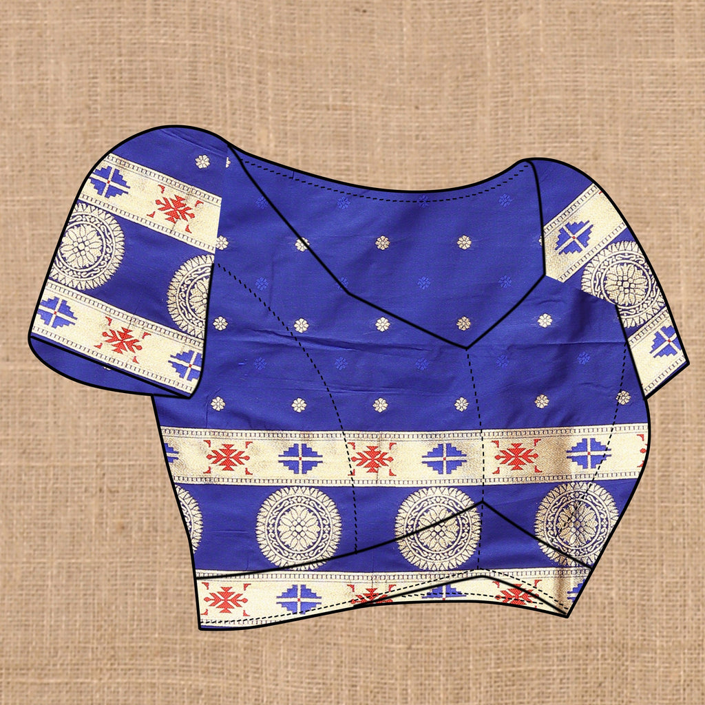 Vedant Vastram Blue Color Paithani Silk Saree - Blue - Distacart