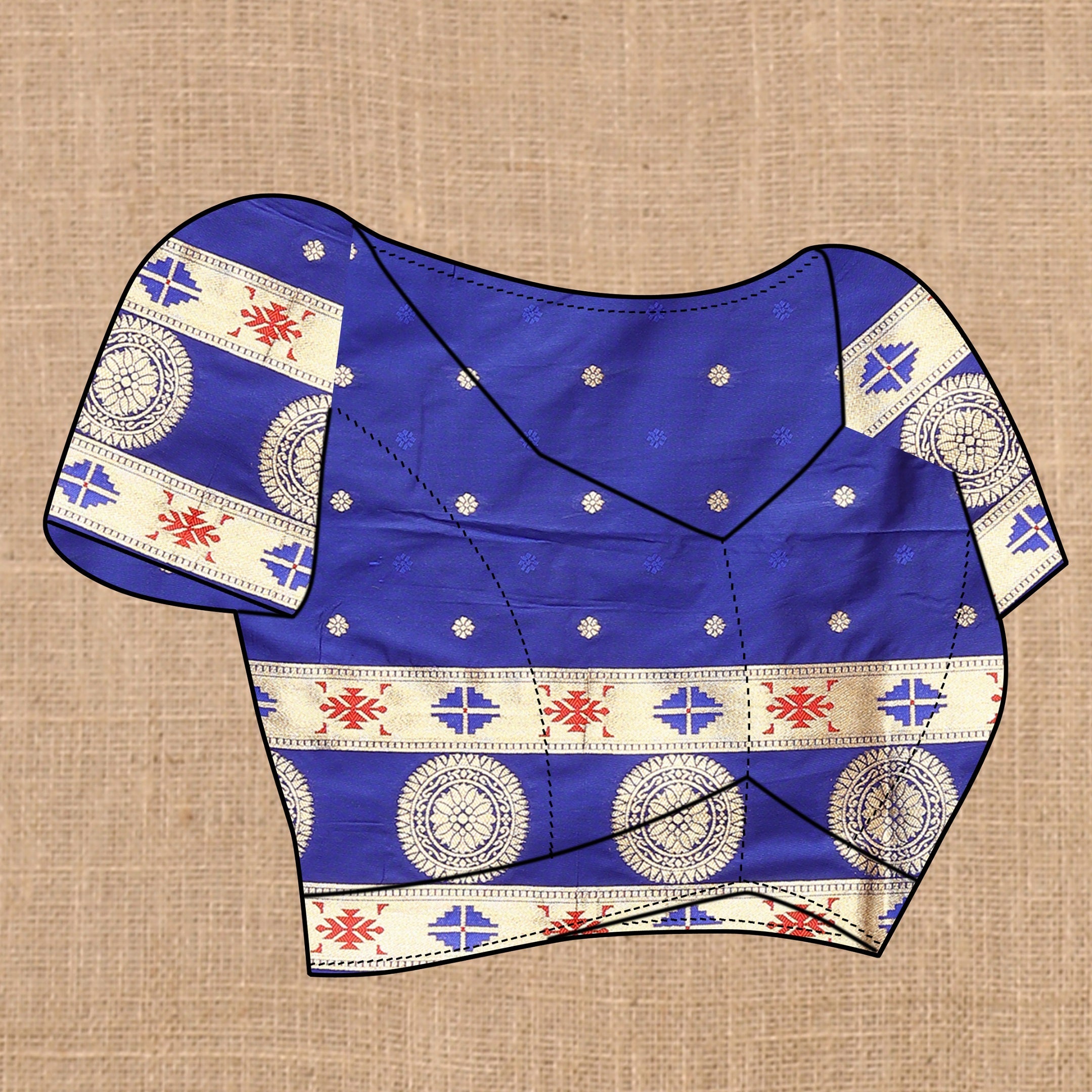Vedant Vastram Blue Color Paithani Silk Saree - Blue - Distacart