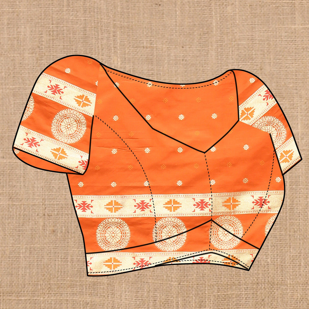 Vedant Vastram Orange Color Paithani Silk Saree - Orange - Distacart