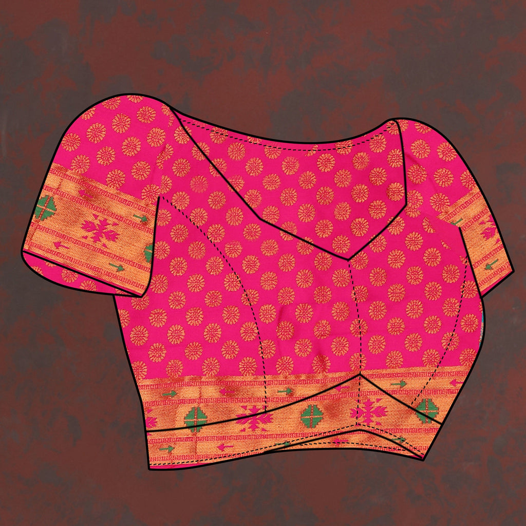 Vedant Vastram Mehndi Color Paithani Silk Saree - Mehndi