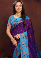 Vedant Vastram Violet Color Paithani Silk Saree - Violet