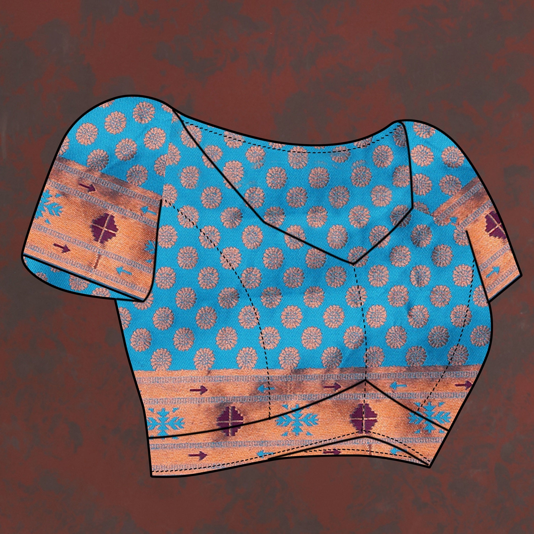 Vedant Vastram Wine Color Paithani Silk Saree - Wine