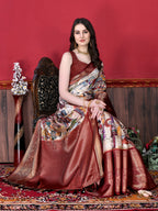Vedant Vastram Maroon Color Kanjeevaram Silk Saree - Maroon