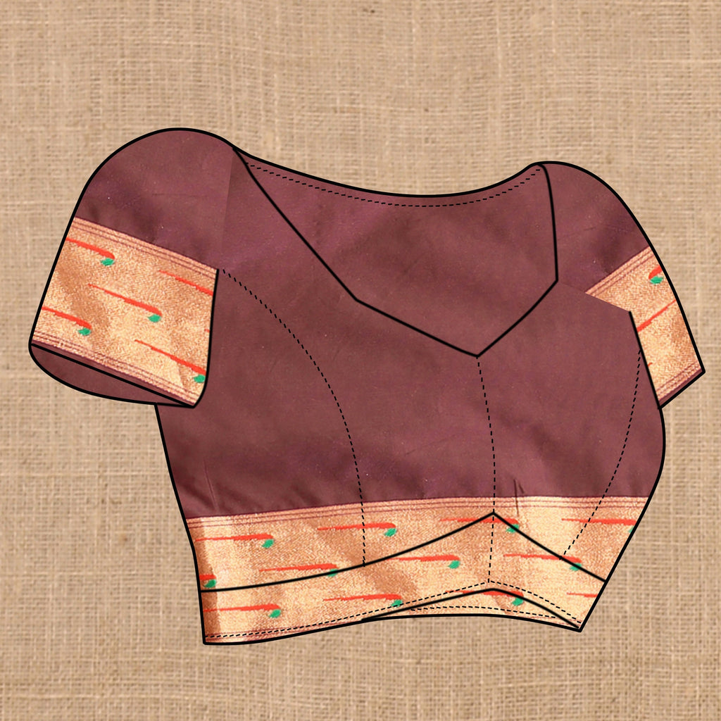 Vedant Vastram Brown Color Paithani Silk Saree - Brown - Distacart