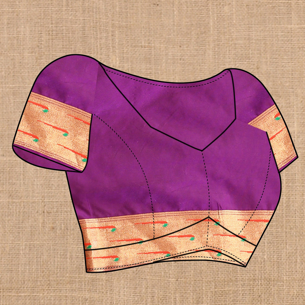 Vedant Vastram Purple Color Paithani Silk Saree - Purple - Distacart