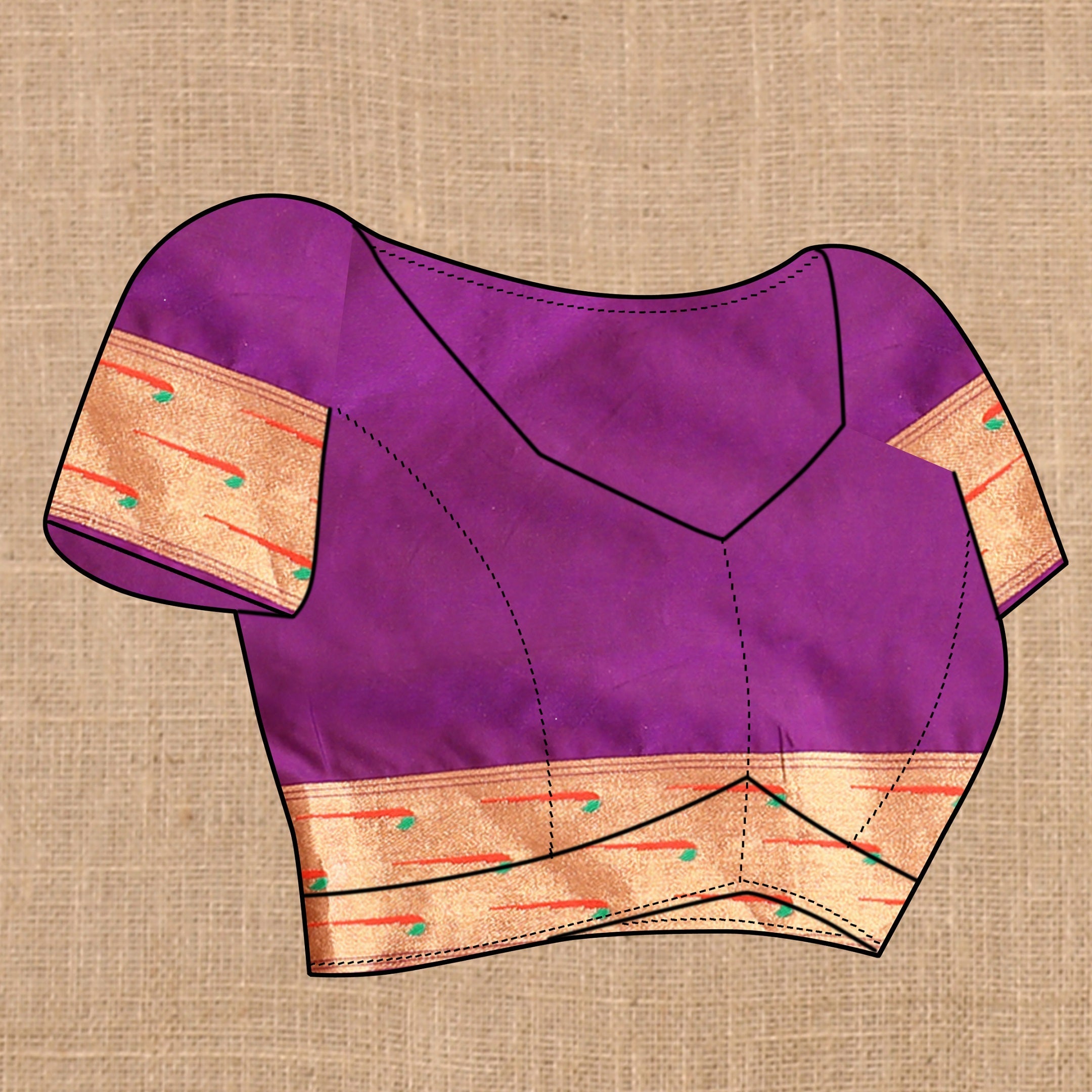 Vedant Vastram Purple Color Paithani Silk Saree - Purple - Distacart