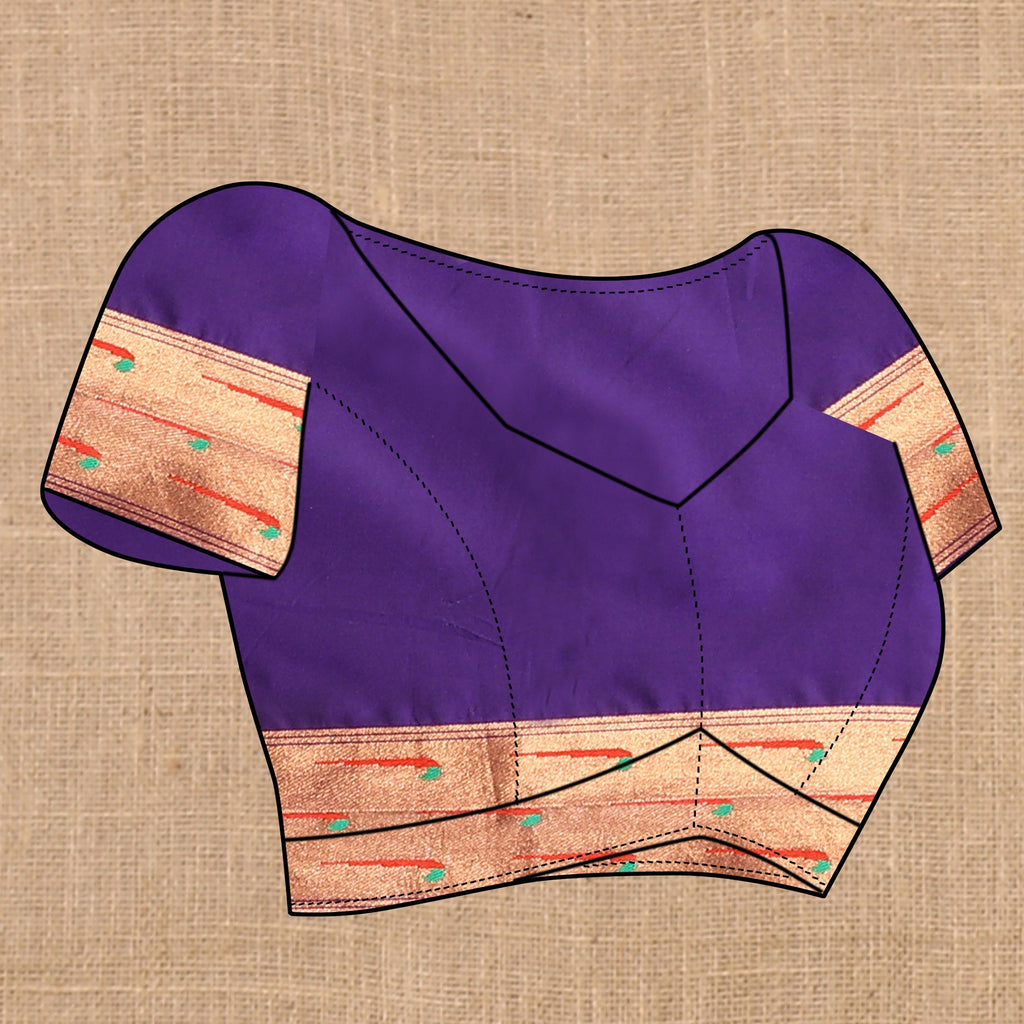 Vedant Vastram Violet Color Paithani Silk Saree - Violet - Distacart