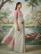 Shree Shyam Fashion Silver Tissue Silk Saree - Distacart