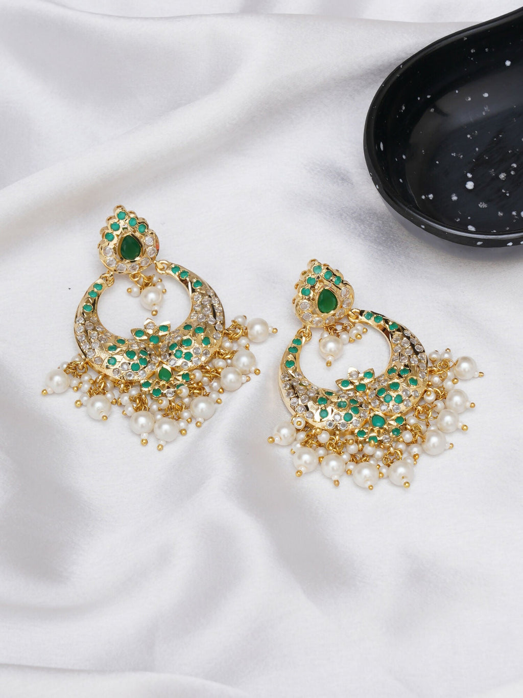 Jadau Earrings (Gold) - Ruby Raang - Distacart